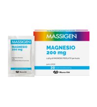 MARCO VITI FARMACEUTICI SpA Massigen Magnesio 200 mg Pidolato 20 buste monodose da 6 gr