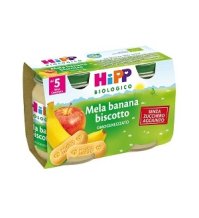 HIPP ITALIA Srl Hipp bio omogenizzato mela banana e biscotto 2x125g