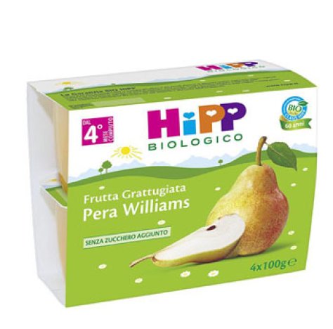 HIPP ITALIA Srl Hipp bio frutta grattugiata pera williams 4x100g