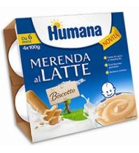 HUMANA ITALIA Spa Humana merenda al latte con biscotto 4 pezzi