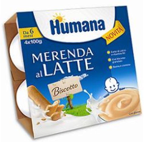 HUMANA ITALIA Spa Humana merenda al latte con biscotto 4 pezzi