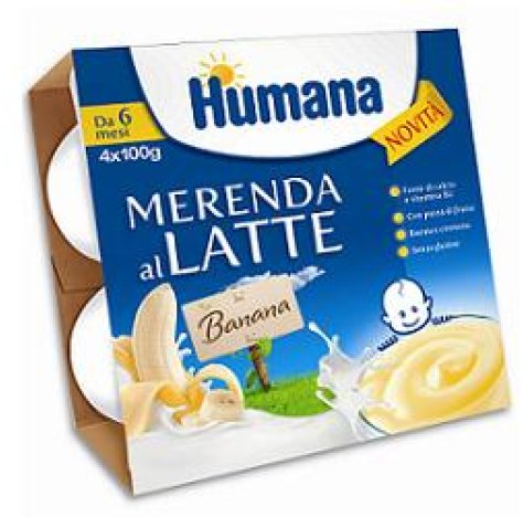 HUMANA ITALIA Spa Humana merenda al latte gusto banana 4 pezzi
