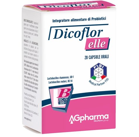 AG PHARMA SRL Dicoflor Elle 28 Capsule Integratore Alimentare di Probiotici