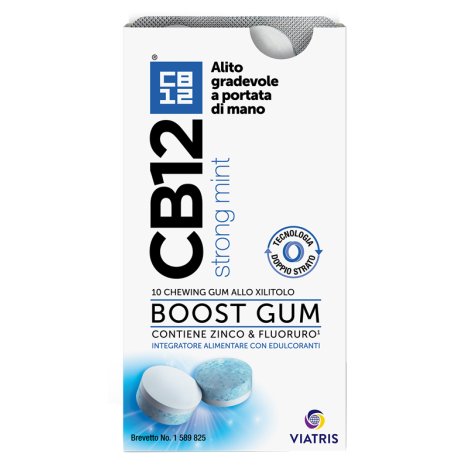 CHEFARO PHARMA ITALIA Srl CB12 Boost Chewing-Gum Menta Forte Per Alito Senza Zucchero 10 Gomme