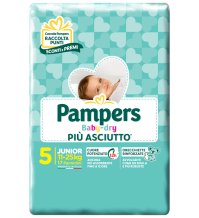 FATER SpA PANNOLINI PER BAMBINI PAMPERS BABY DRY DOWNCOUNT NO FLASH JUNIOR 17 PEZZI