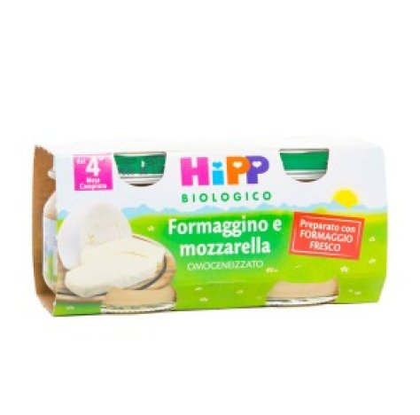 HIPP ITALIA Srl Hipp bio omogenizzato formaggino e mozzarella 2x80g 