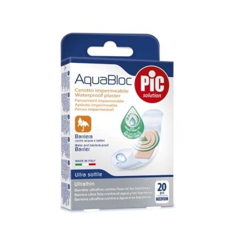 PIKDARE Spa Cerotti Pic Aquabloc antibatterici 19mmx72mm 20 pezzi 