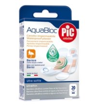 PIKDARE Spa Cerotti Pic Aquabloc antibatterici misti 20 pezzi 