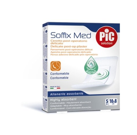 PIKDARE Spa Cerotti Pic Soffix Med con tampone antibatterico 10cmx8cm 5 pezzi