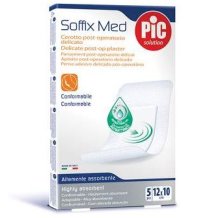 PIKDARE Spa Cerotti Pic Soffix Med con Tampone Antibatterico 10cmx12cm 5 pezzi