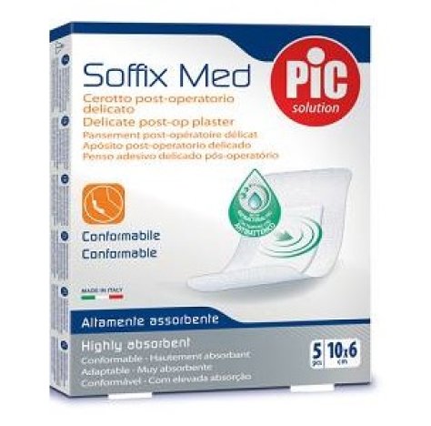 PIKDARE Spa Cerotti Pic Soffix Med con tampone antibatterico 10cmx6cm 5 pezzi