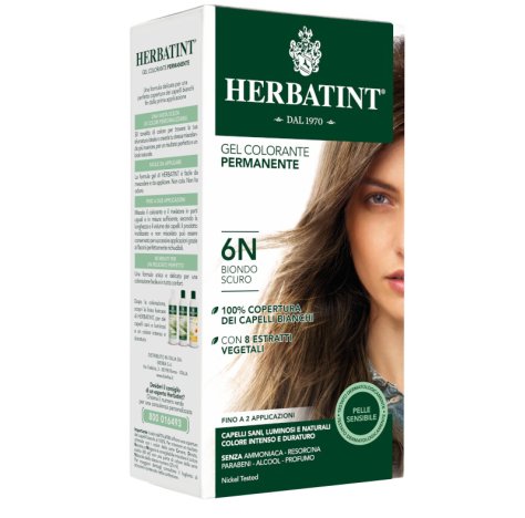 Herbatint 6n Biondo Scuro 150ml Gel colorante Senza ammoniaca