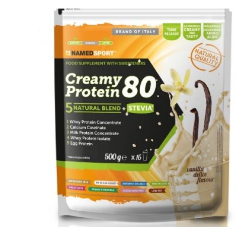 NAMEDSPORT SRL CREAMY Prot.80 Vanilla 500g 