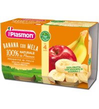  Plasmon omogenizzato banana e mela 2x104g  