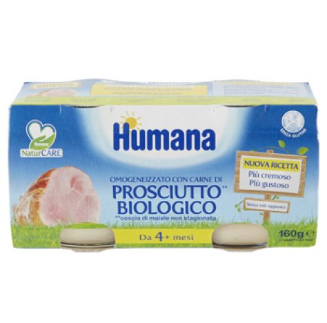 HUMANA ITALIA Spa Humana omogenizzato prosciutto biologico 2 pezzix80g