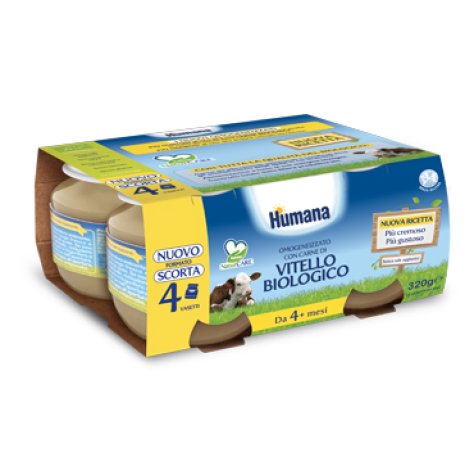 HUMANA ITALIA Spa Humana omogenizzato vitello biologico 4 pezzix80g