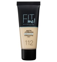 MAYBELLINE NEW YORK - FONDOTINTA OPACIZZANTE FIT ME! MATTE&PORELESS - 112 SOFT BIEGE