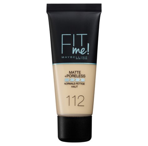 MAYBELLINE NEW YORK - FONDOTINTA OPACIZZANTE FIT ME! MATTE&PORELESS - 112 SOFT BIEGE