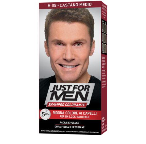 Just for men shampoo colorante castano medio