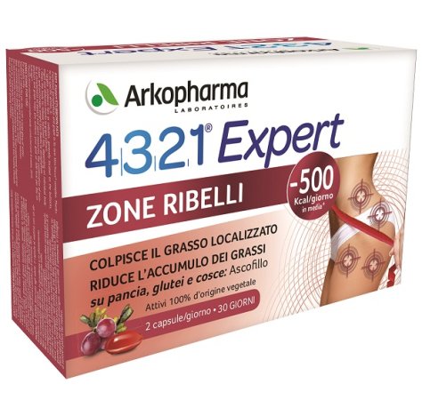 ARKOFARM SRL Arkopharma 4321 Expert Zone Ribelli Integratore Bruciagrassi 60 Capsule