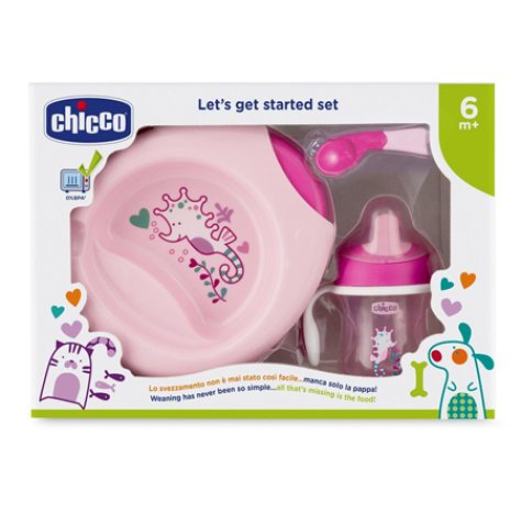 Chicco Set Pappa 6m+ Rosa C/cucch