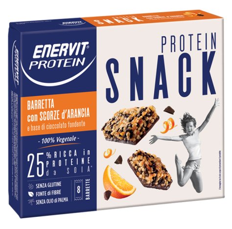 ENERVIT SpA Enervit Protein Snack Scorze D'Arancia 8 barrette
