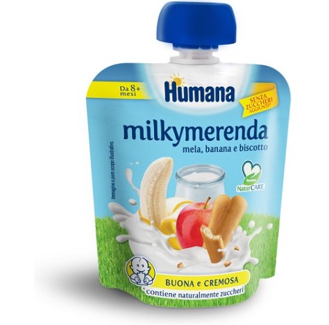 HUMANA ITALIA Spa Milkymerenda mela banana e biscotto 100g