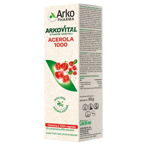 ARKOVITAL ACEROLA EFFERV 20CPR