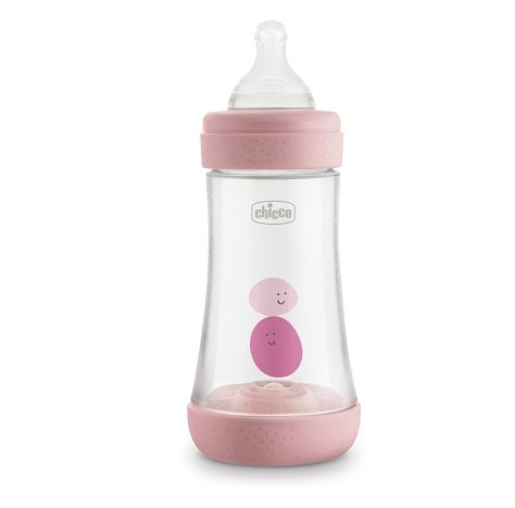CHICCO (ARTSANA SpA) Chicco Biberon Perfect 5 Girl In Silicone Con 2 Fori Da 240ml
