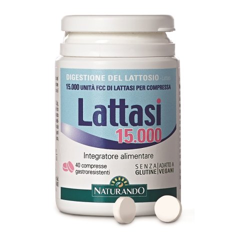 NATURANDO SRL Lattasi 15.000 - Integratore per la Digestione del Lattosio - 40 Compresse