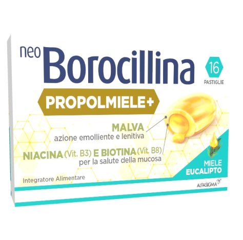 NEOBOROCILLINA PROPOLMIELE + EUCALIPTO 16 PASTIGLIE