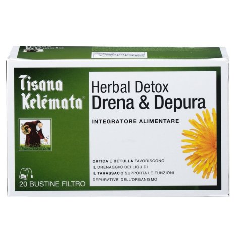 KELEMATA Srl Tisana herbal detox drena e depura 20 bustine