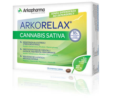 ARKOFARM SRL Arkorelax Cannabis Sativa Integratore contro stress 30 compresse