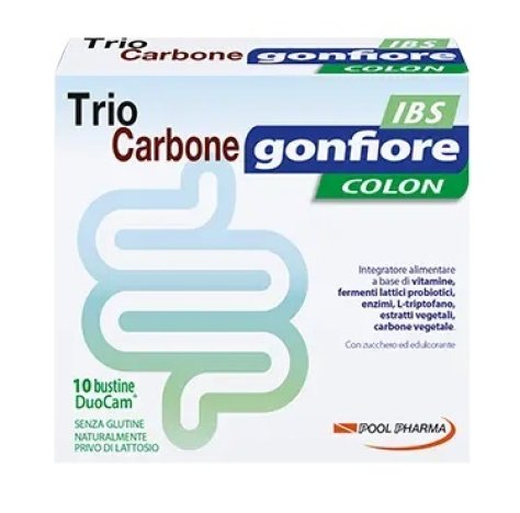 POOL PHARMA Srl Triocarbone gonfiore ibs colon 10 bustine