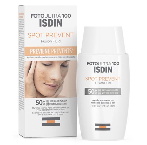 Isdin Fotoultra 100 Spot Prevent Fusion Fluid crema solare protezione 50 50ml