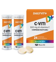 MARCO VITI FARMACEUTICI SpA Massigen Dailyvit+ Vitamina C 500mg 24 Compresse Masticabili __+ 1 COUPON__