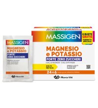 MARCO VITI FARMACEUTICI SpA Massigen Magnesio Potassio Forte Zero Zuccheri 24+6 Bustine