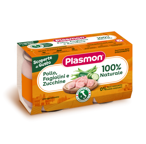 PLASMON (HEINZ ITALIA SpA) Plasmon omogenizzato pollo, fagiolini e zucchine 2x120g