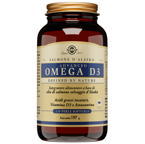Solgar advanced omega d3 integratore alimentare 120 perle softgel