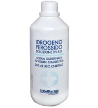POLIFARMA BENESSERE Srl Perossido Idrogeno 3% 200 ML acqua ossigenata stabilizzata