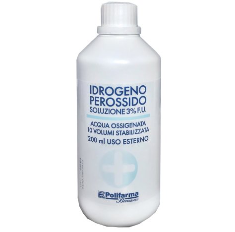 POLIFARMA BENESSERE Srl Perossido Idrogeno 3% 200 ML acqua ossigenata stabilizzata