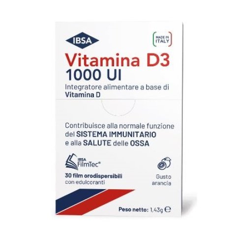 IBSA FARMACEUTICI ITALIA Srl VITAMINA D3 IBSA 1000UI 30FILM