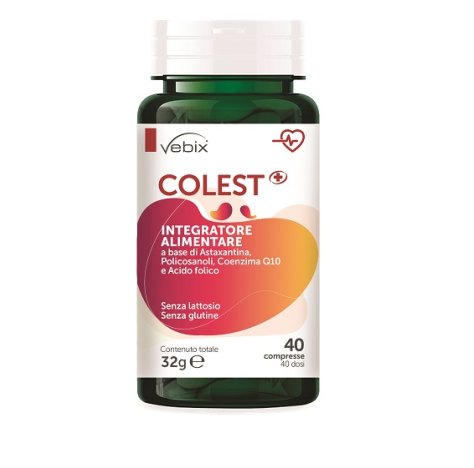 Vebix Colest+ Integratore Alimentare Benessere Cardiovascolare, 40 Compresse__+ 1 COUPON__