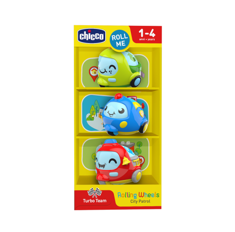 CHICCO (ARTSANA SpA) Chicco Gioco 3 Macchinine Turbo Ball City Patrol 1-4 Y 