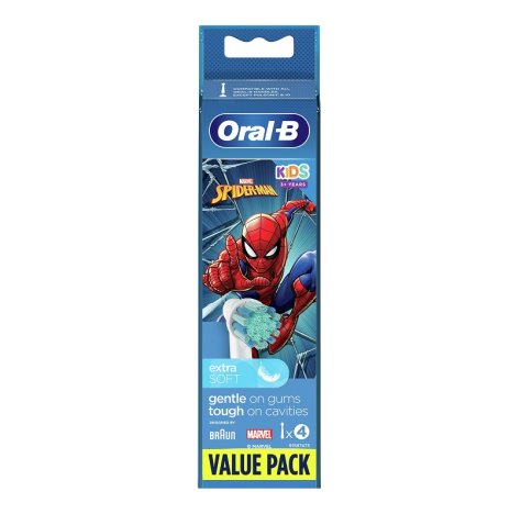 PROCTER & GAMBLE Srl Oral b 4 testine di ricambio spiderman spazzolino elettrico