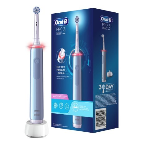 ORALB PRO 3 BLU SENSITIVE SPAZZOLINO + 2 TESTINE DI RICAMBIO 