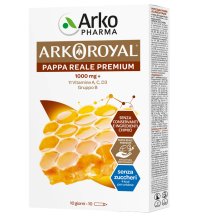 ARKOFARM SRL Arkoroyal Pappa Reale 1000 Mg + Vitamnie Senza Zucchero 10 Fiale Integratore Ricostituente 