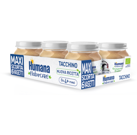 HUMANA ITALIA Spa Humana omogenizzato tacchino biologico 6 pezzix80g