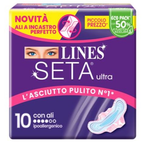 Lines Seta Ultra Assorbenti Ali 10 Pezzi Assorbenti giorno