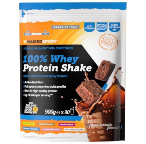 Namedsport Srl NAMEDSPORT® 100% Whey Protein Shake Choco-Brownie Flavour 900 g Polver 